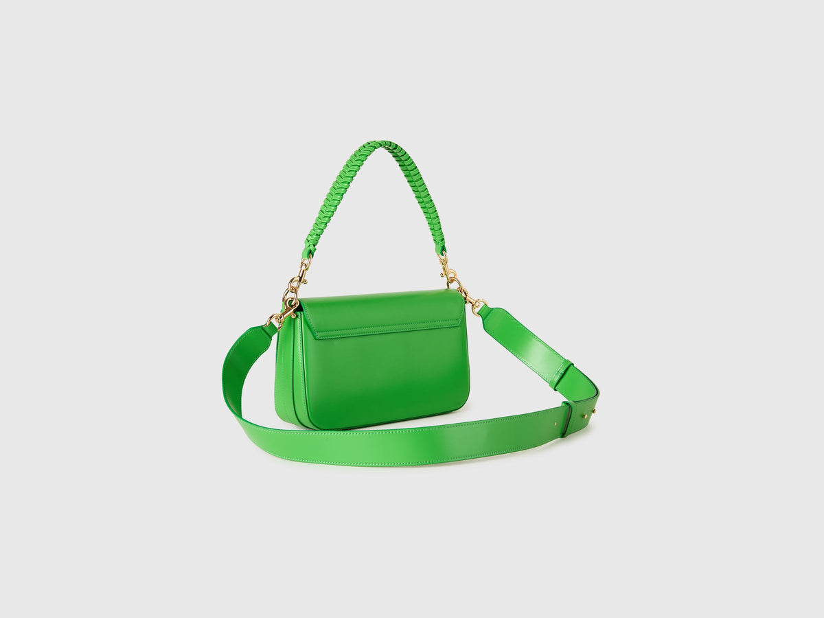 Be Bag verde con manico intrecciato