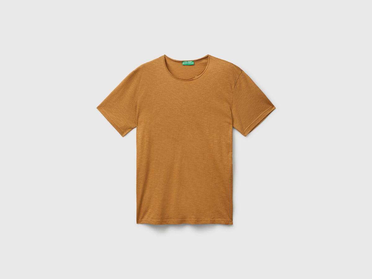 T-shirt in cotone fiammato