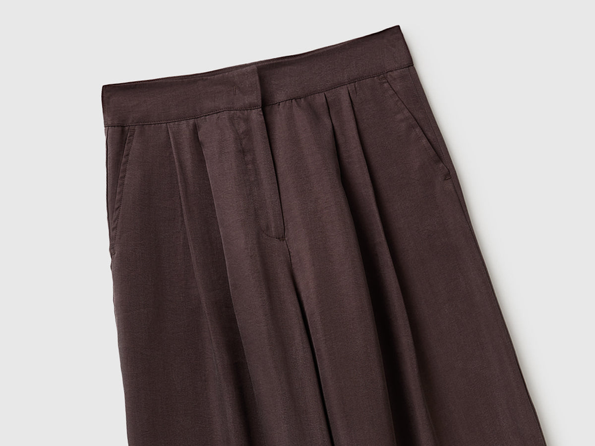 Pantaloni ampi 100% lyocell