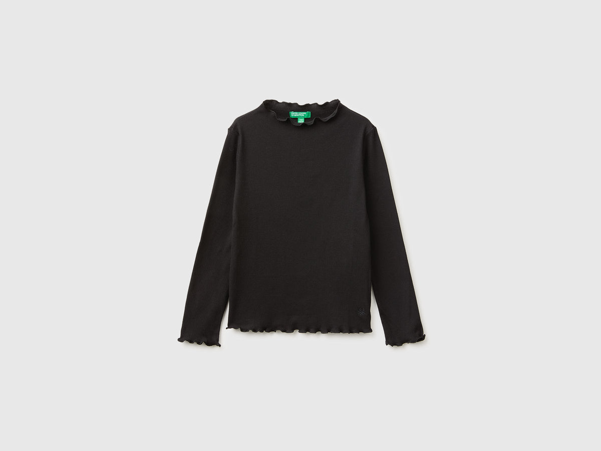 T-shirt lupetto in caldo misto cotone
