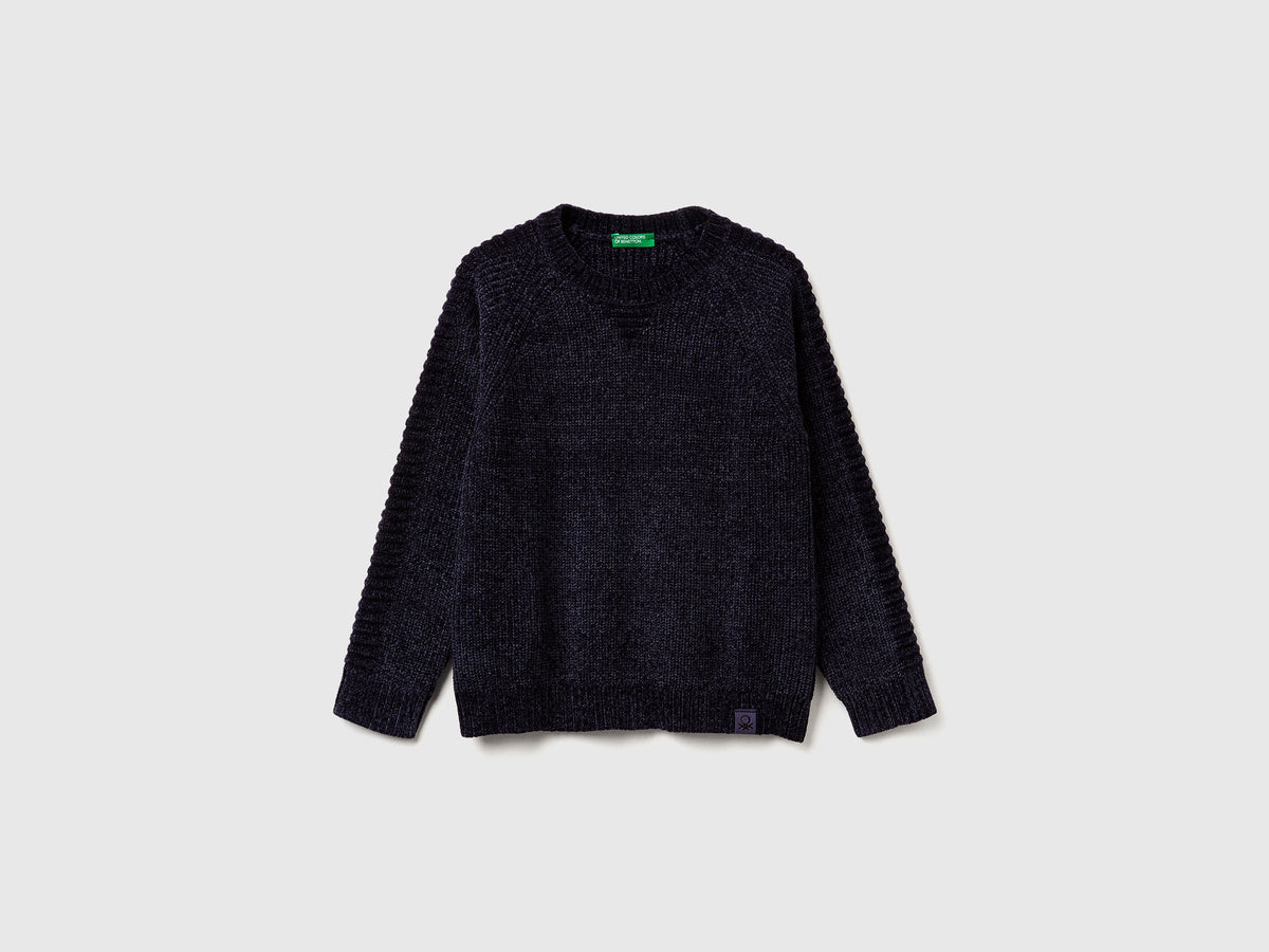 Maglia girocollo in ciniglia