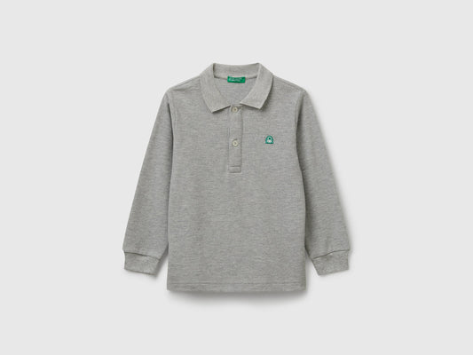 Polo manica lunga in cotone