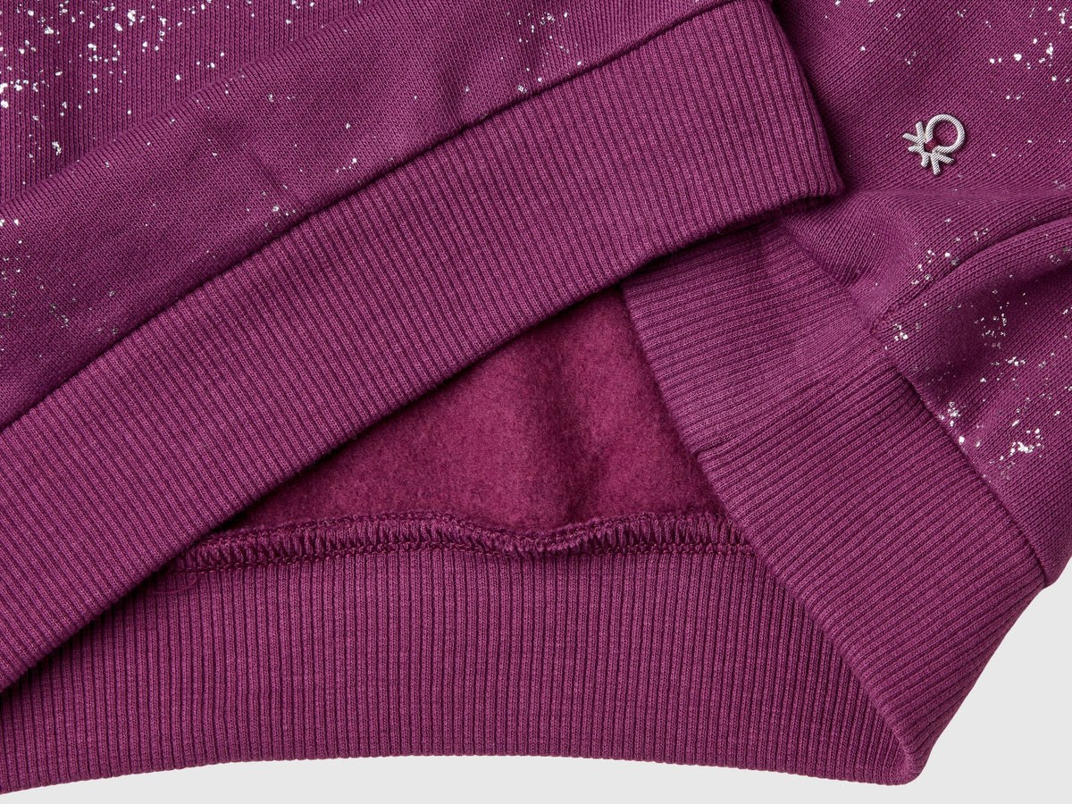 Felpa over fit con brillantini
