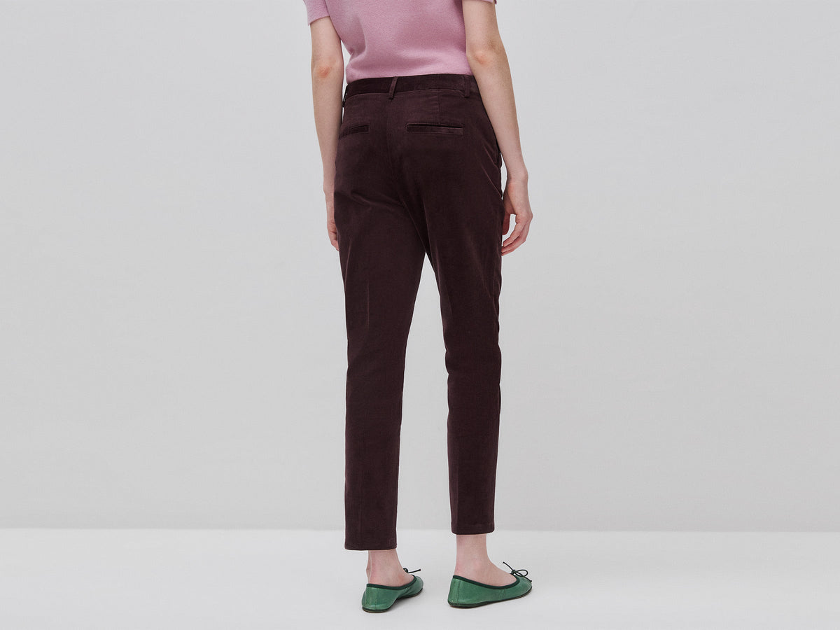 Chino in velluto elasticizzato