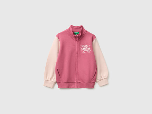 Felpa con zip e logo
