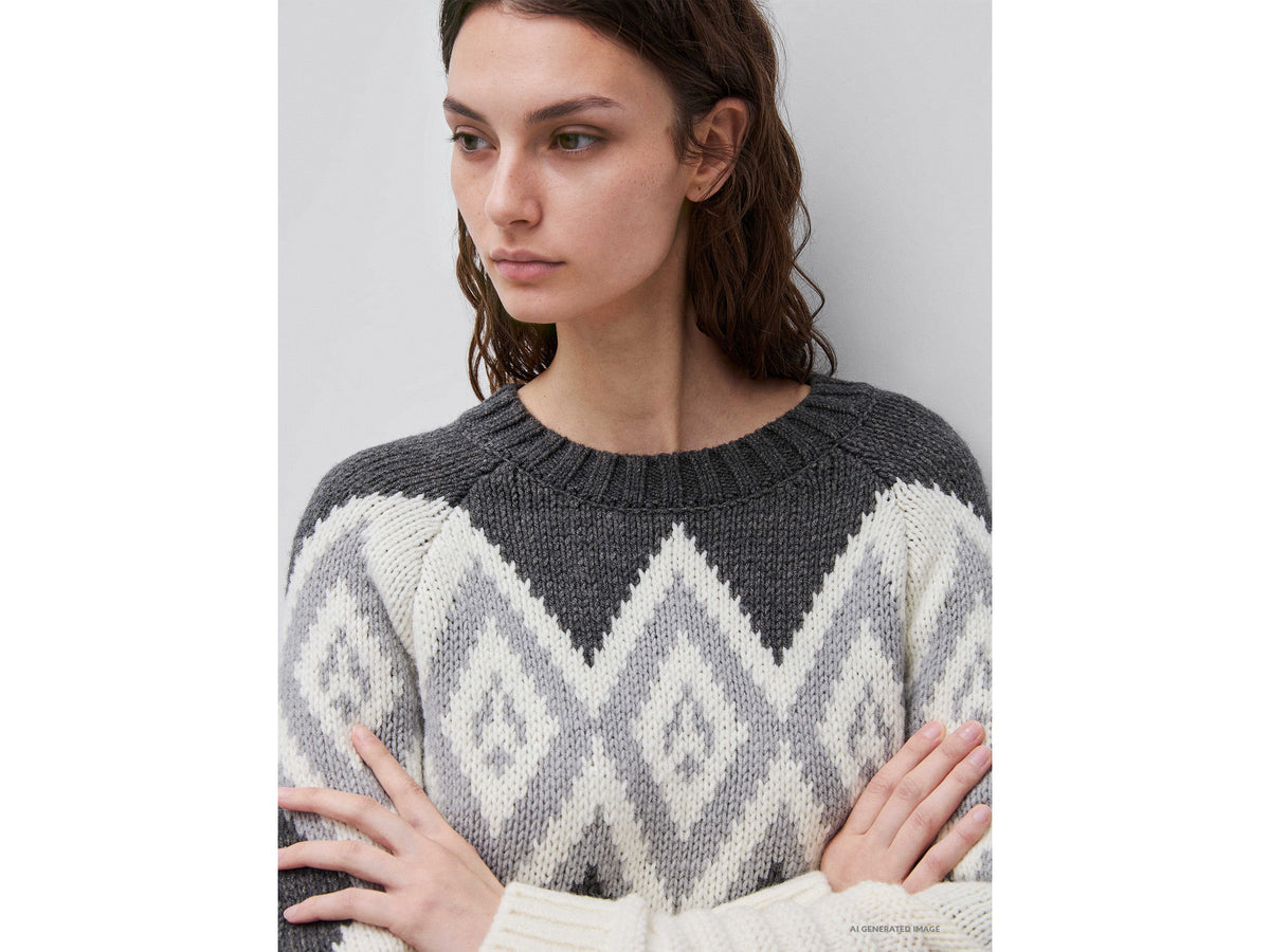 Maglia jacquard fantasia nordica