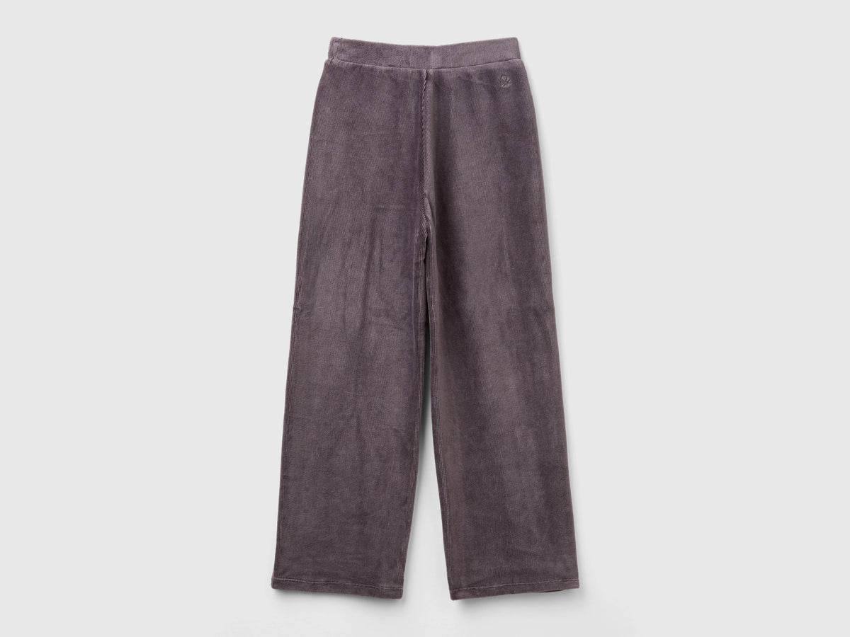 Pantaloni ampi in ciniglia