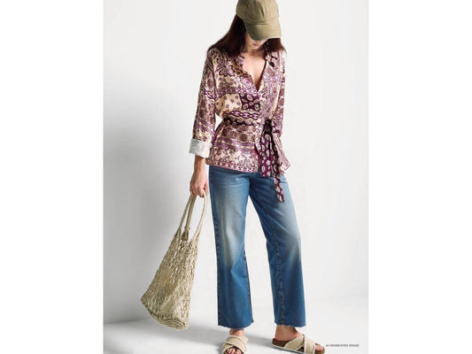 Jeans cropped in cotone