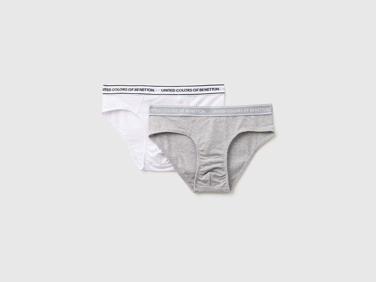 Set di due slip con elastico logato
