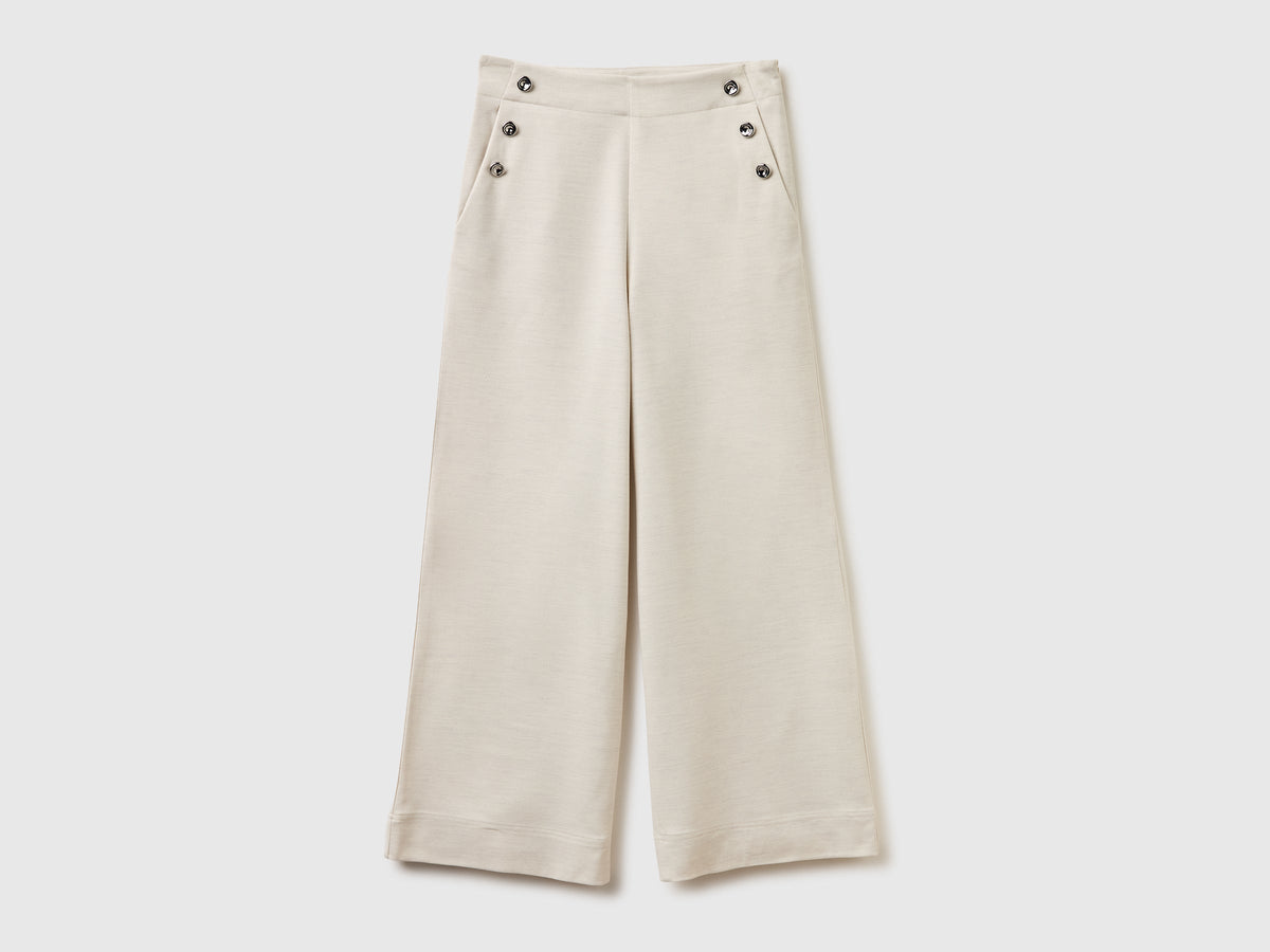 Pantaloni a vita alta con bottoni