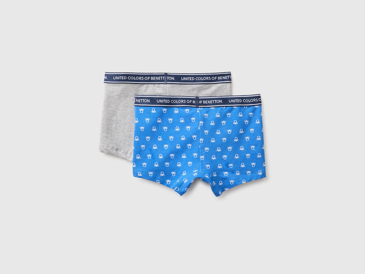 Set di due boxer con elastico logato