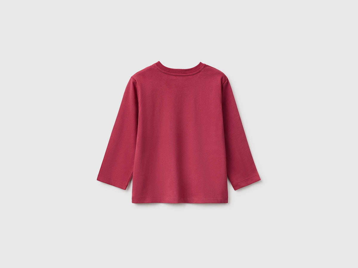 T-shirt con stampa in caldo cotone