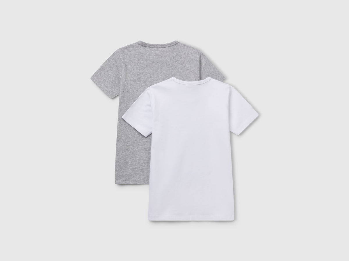 Due t-shirt in cotone bio stretch