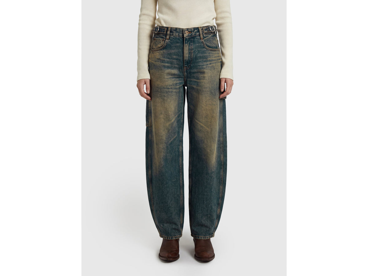 Jeans barrel fit effetto vintage