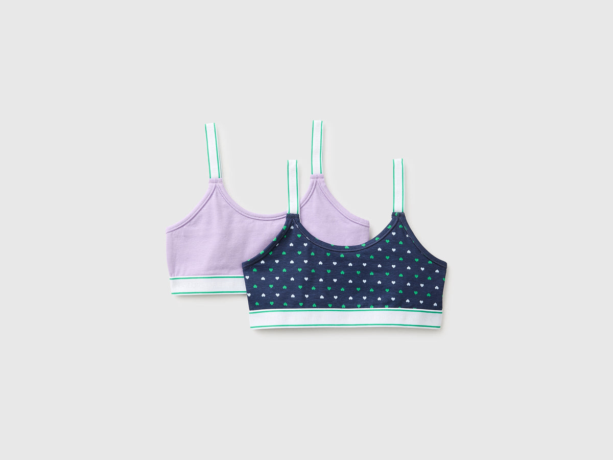 Due brassiere con elastico logato