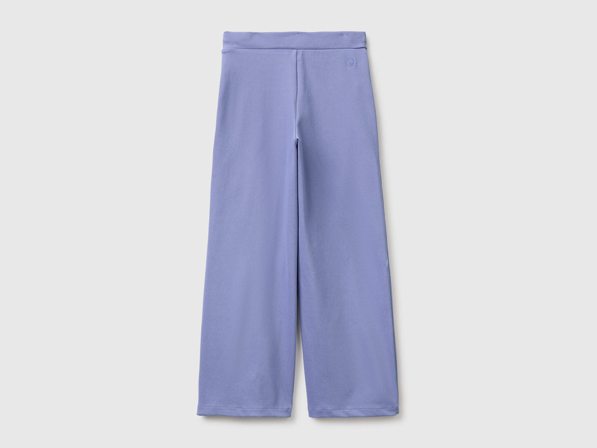 Pantaloni ampi in cotone stretch