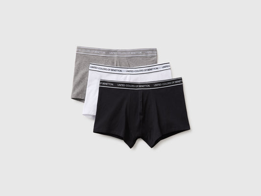 Set di tre boxer con elastico logato