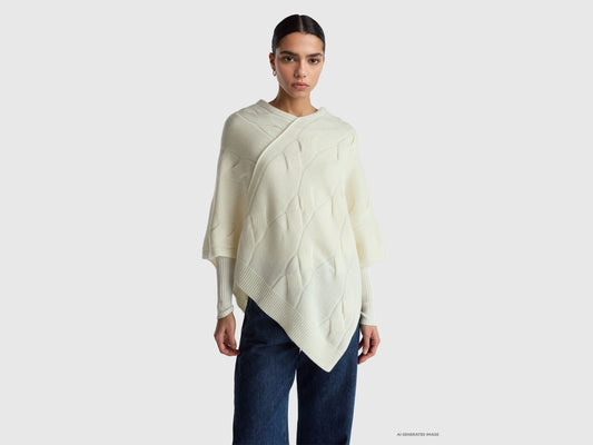 Mantella a losanghe in puro cashmere