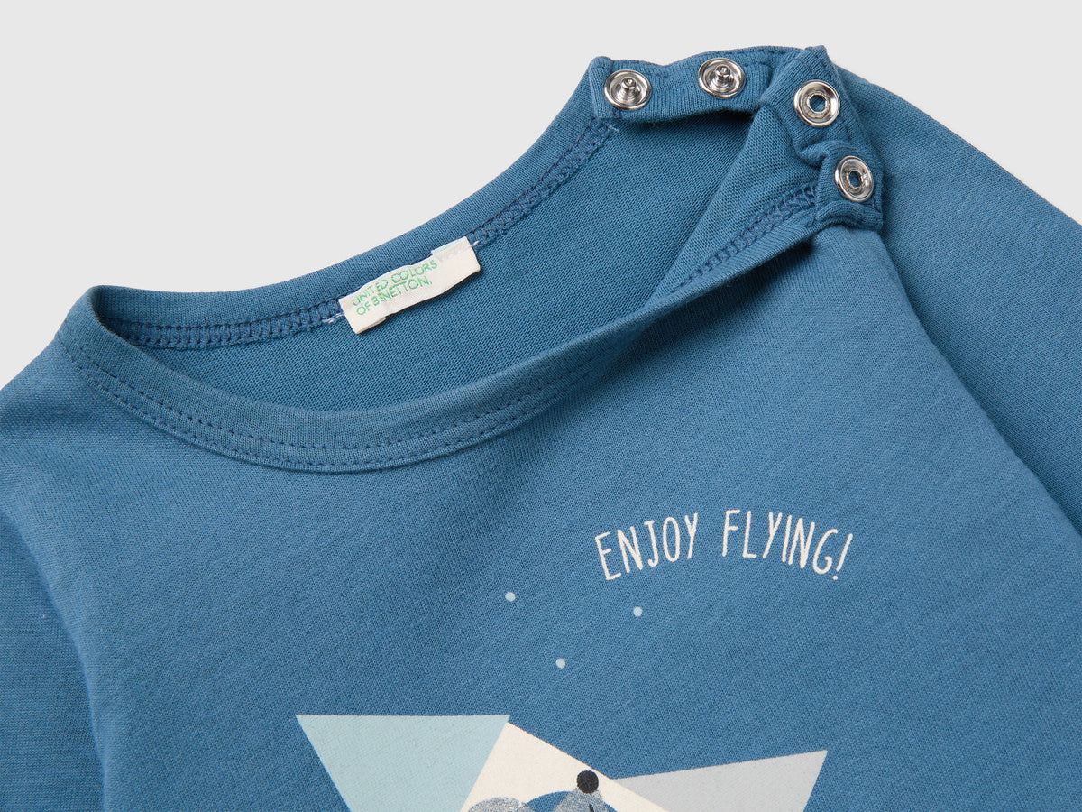 T-shirt con stampa in cotone bio