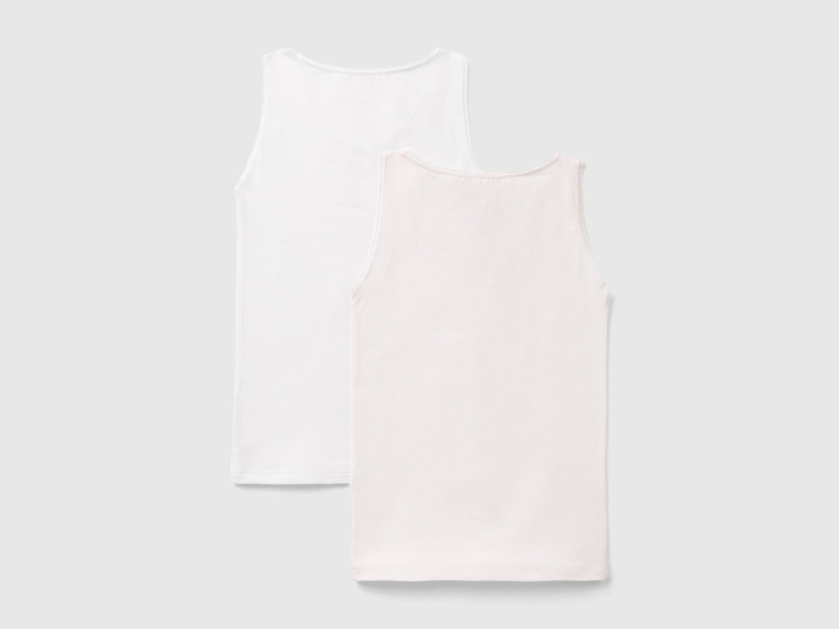 Due canotte in cotone stretch