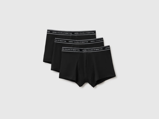 Set di tre boxer con elastico logato