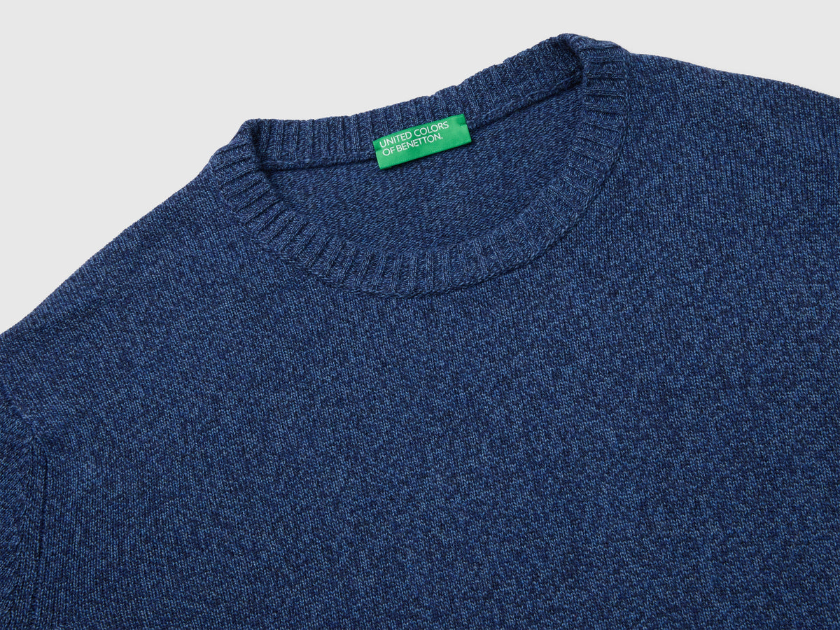Maglia girocollo in misto lana e cashmere