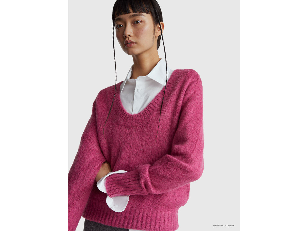 Calda maglia in misto mohair