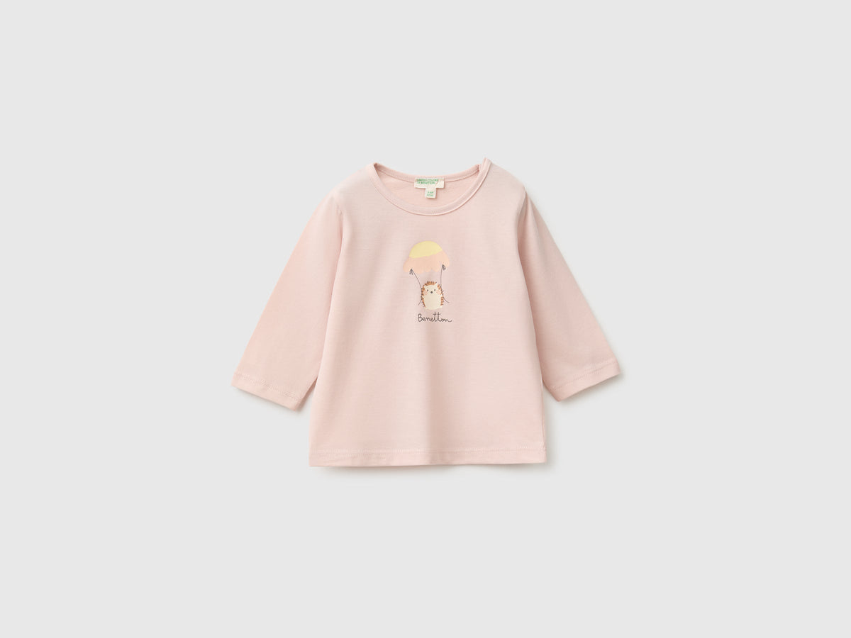 T-shirt con stampa in cotone bio