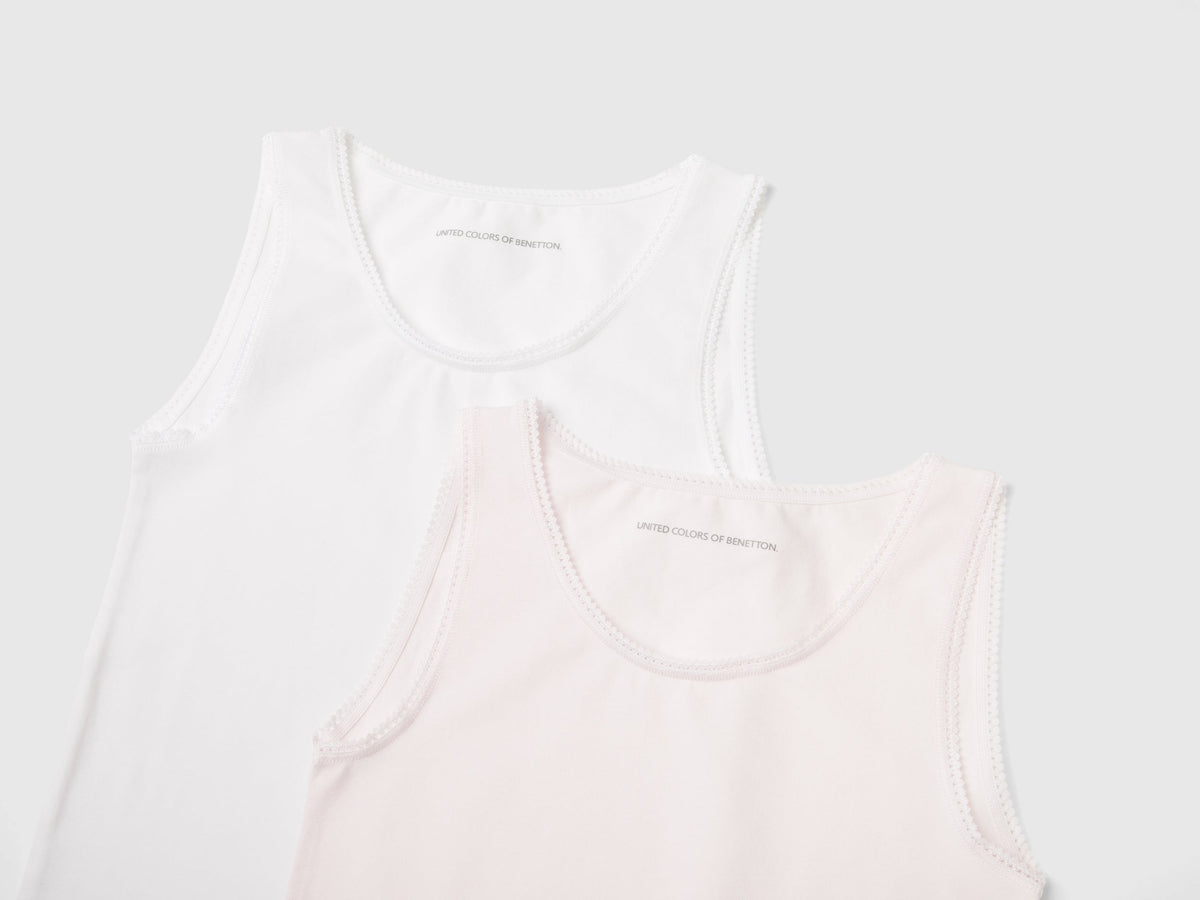Due canotte in cotone stretch
