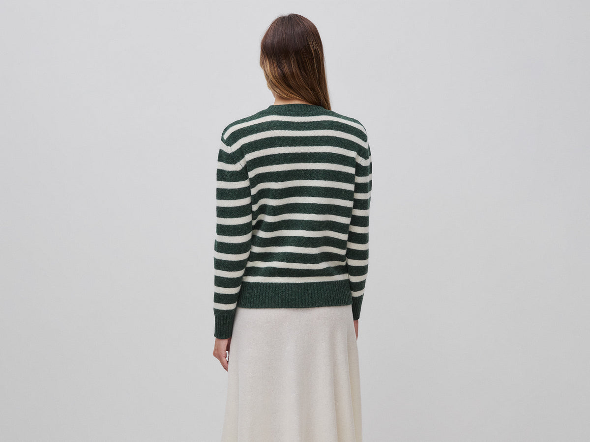 Maglia a righe 100% lana Shetland
