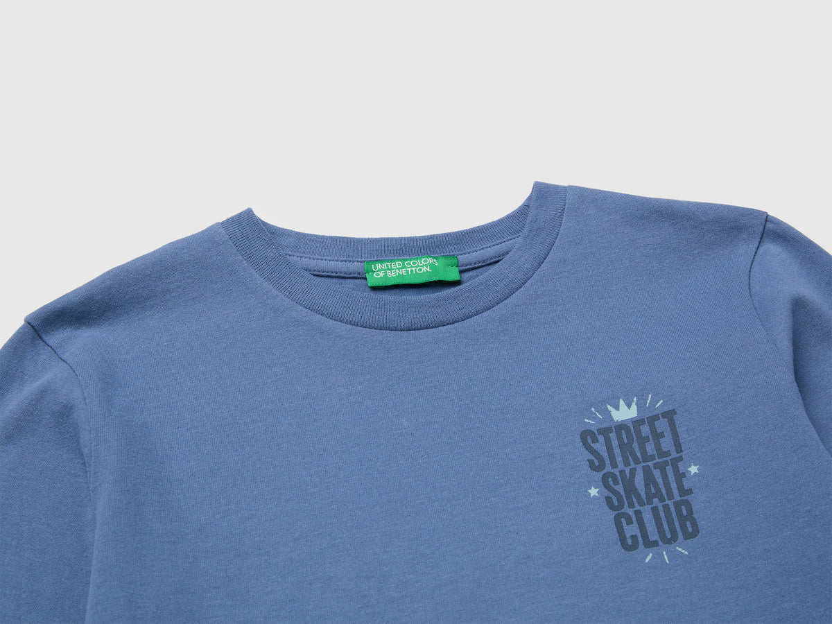 T-shirt con stampa in cotone bio