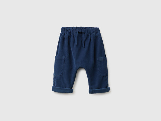 Pantaloni in velluto con coulisse