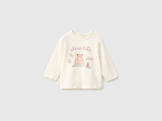 T-shirt con stampa in cotone bio