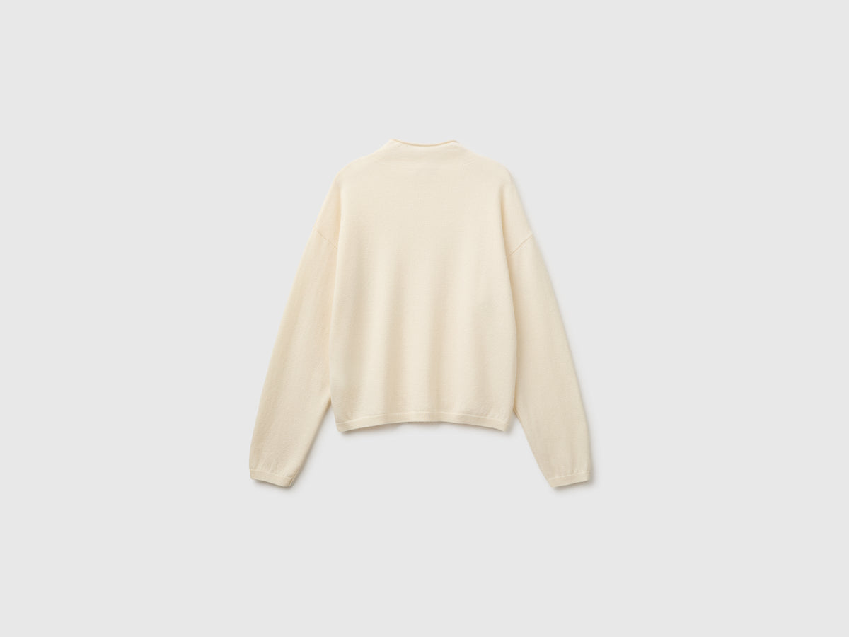 Maglia morbida in misto lana e cashmere