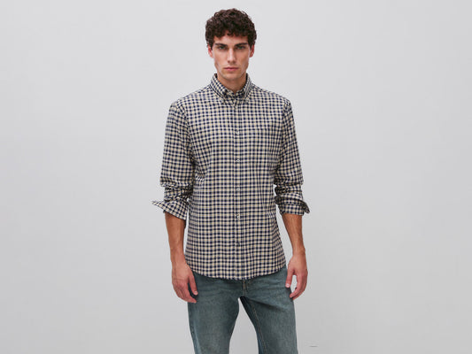 Camicia button down in flanella 100% cotone bio