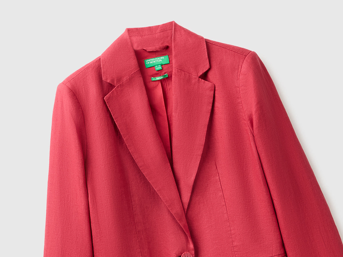 Blazer monopetto in puro lino