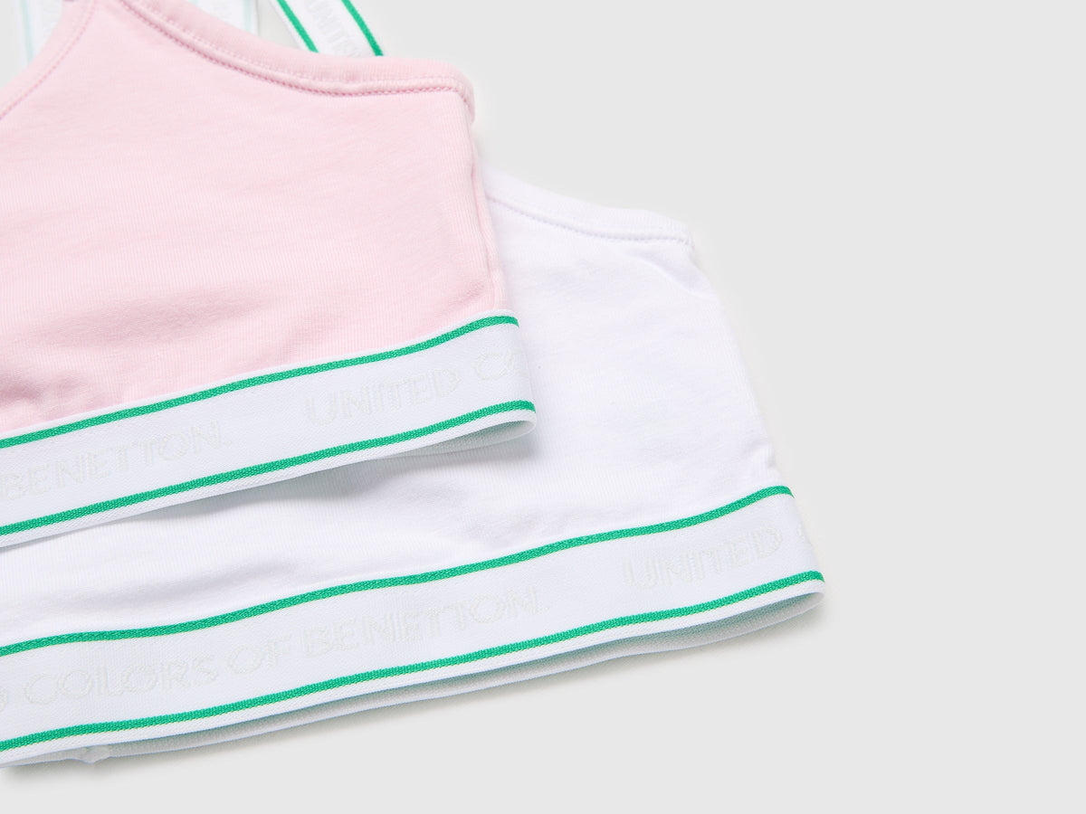 Due brassiere con elastico logato