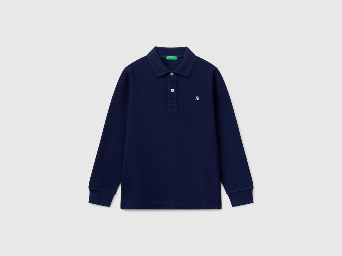 Polo manica lunga cotone