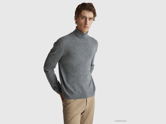 Dolcevita grigio in pura lana Merino