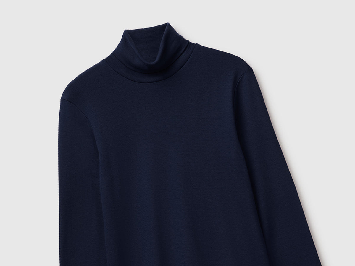 T-shirt lupetto in cotone a fibra lunga