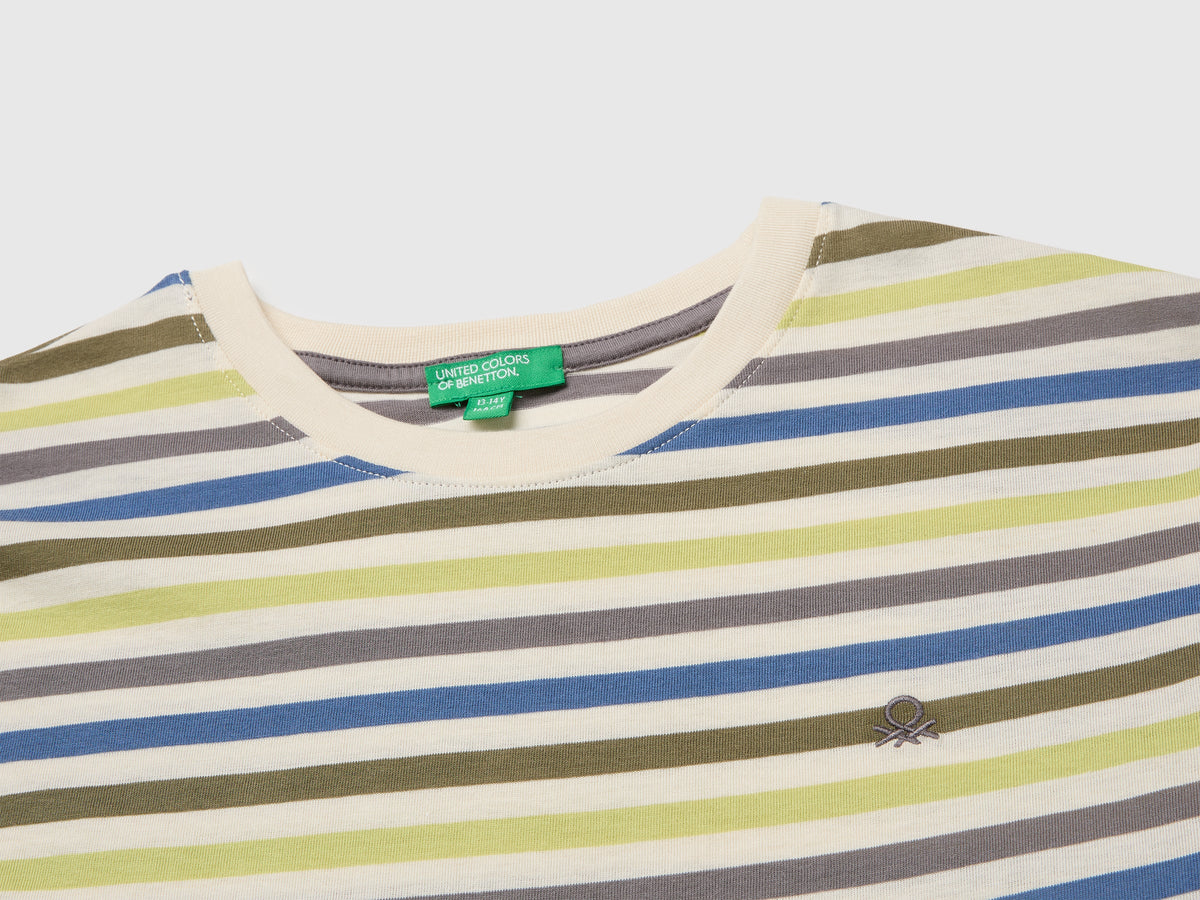 T-shirt a righe in cotone bio