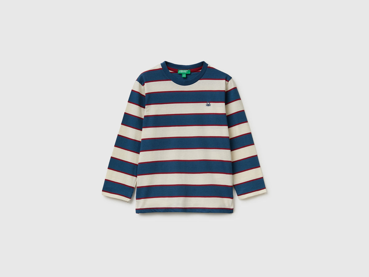 T-shirt a righe in cotone bio