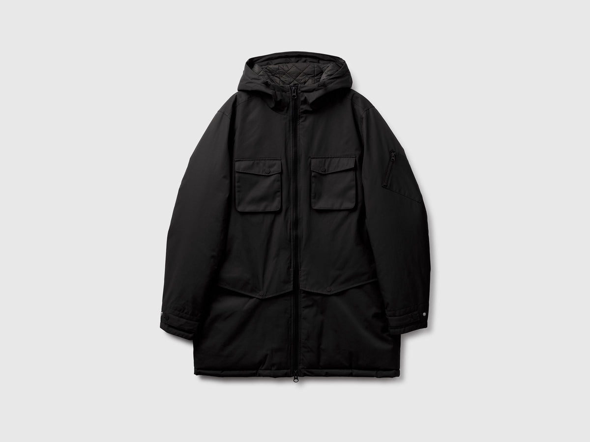 Parka imbottito in cotone e nylon