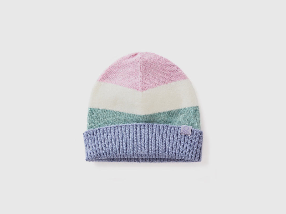 Cappello a righe multicolor