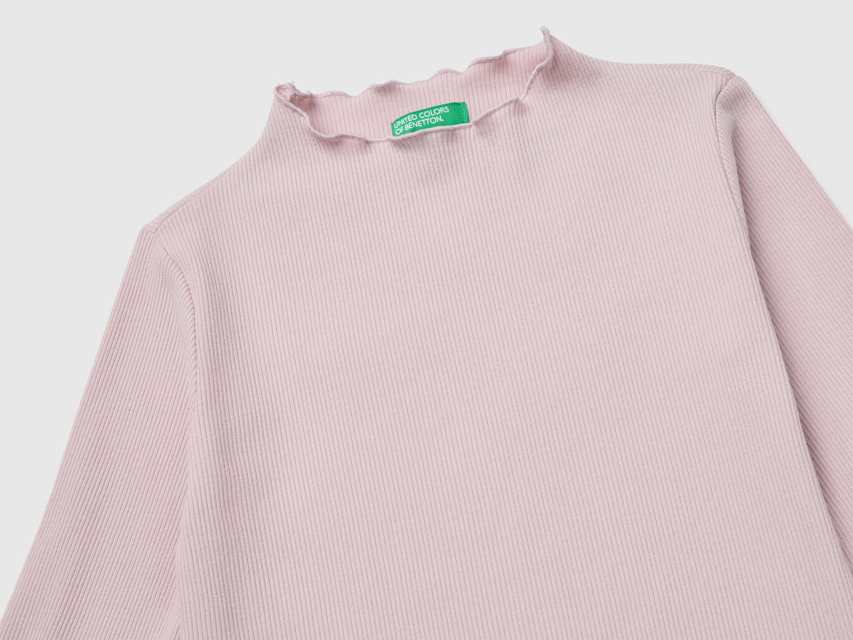 T-shirt lupetto in caldo misto cotone