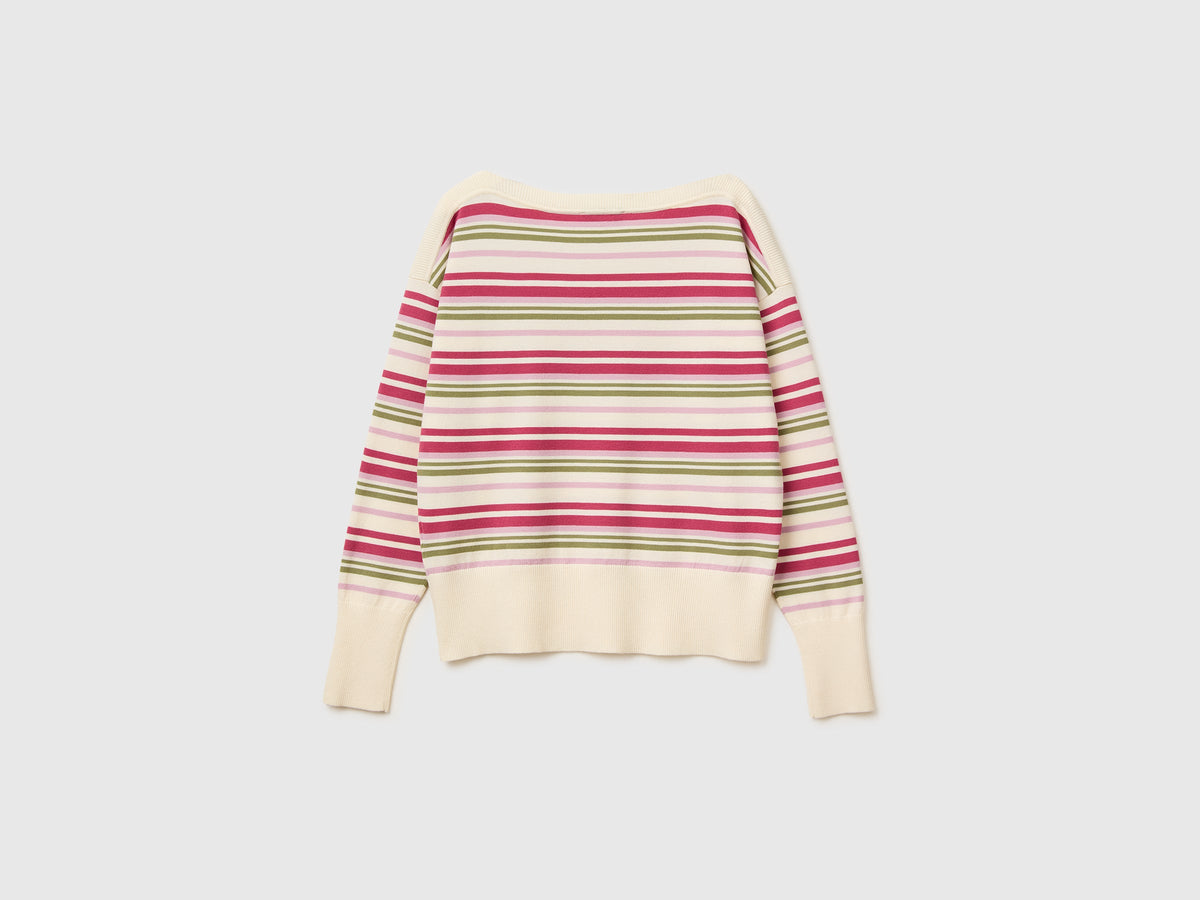 Maglia a righe scollo a barchetta