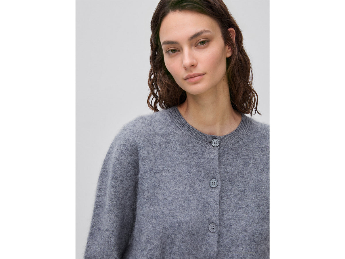 Cardigan in lana, cashmere e seta