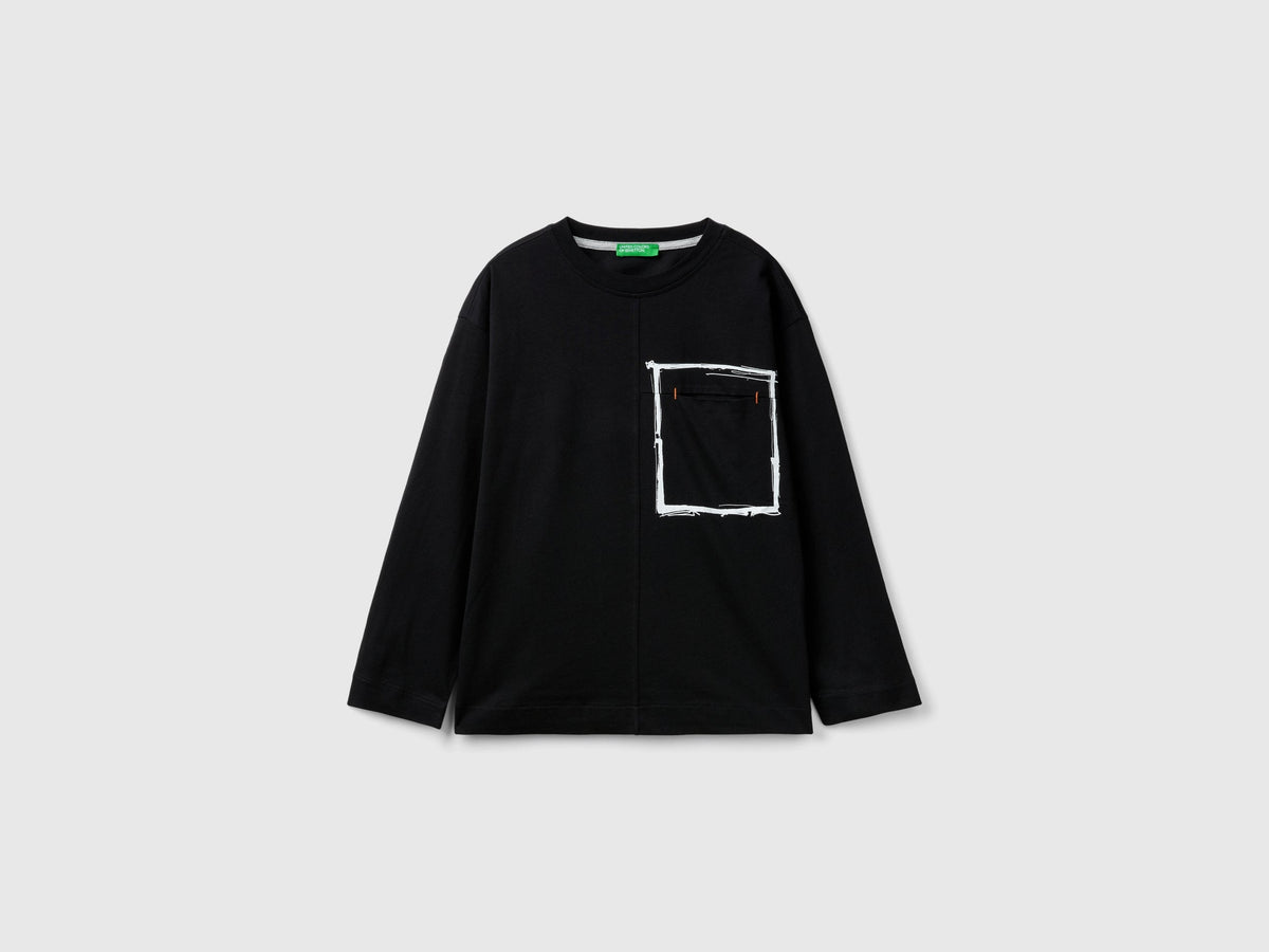 T-shirt con taschino in cotone bio