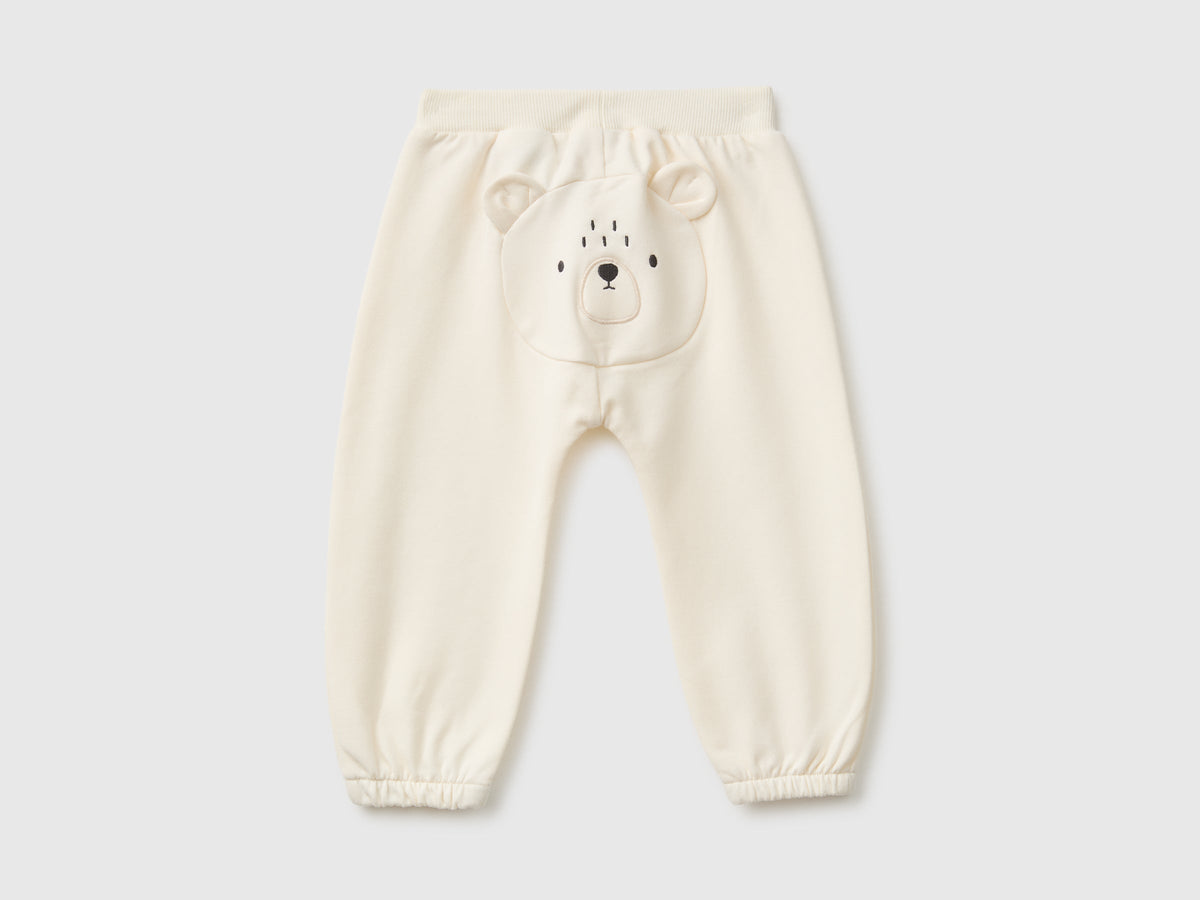 Pantaloni in felpa con animaletto sul retro