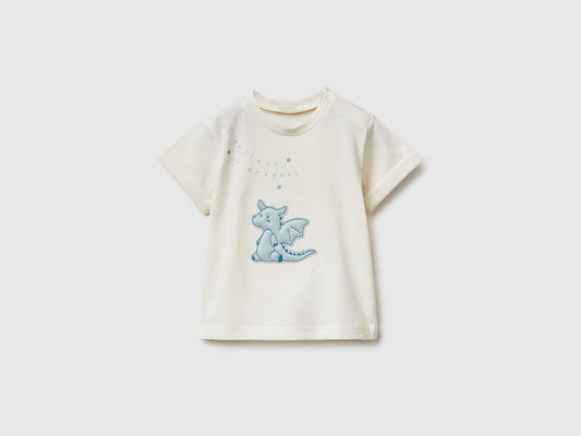 Maglietta con patch in cotone bio